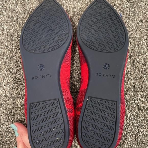 Rothy’s Red Camo Knit Pointed Flats - Picture 4 of 5